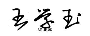 朱錫榮王學玉草書個性簽名怎么寫