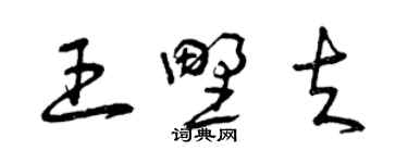 曾慶福王野夫草書個性簽名怎么寫