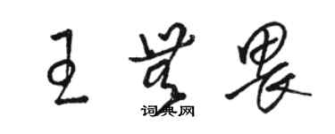 駱恆光王無畏草書個性簽名怎么寫