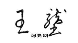 駱恆光王壟草書個性簽名怎么寫