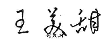 駱恆光王美甜草書個性簽名怎么寫