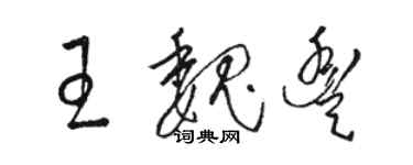 駱恆光王魏豐草書個性簽名怎么寫