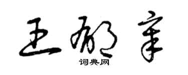 曾慶福王郁章草書個性簽名怎么寫
