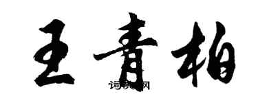 胡問遂王青柏行書個性簽名怎么寫