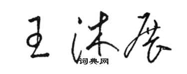 駱恆光王沐展草書個性簽名怎么寫