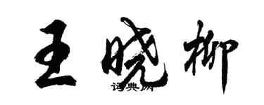 胡問遂王曉柳行書個性簽名怎么寫