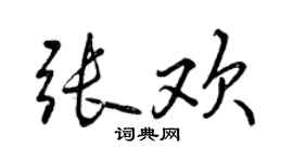 曾慶福張歡行書個性簽名怎么寫