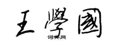 王正良王學國行書個性簽名怎么寫