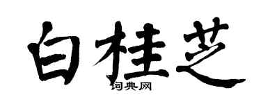 翁闓運白桂芝楷書個性簽名怎么寫