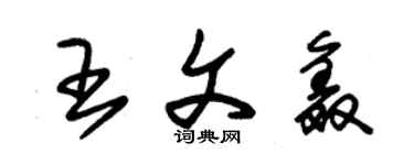 朱錫榮王文鑫草書個性簽名怎么寫