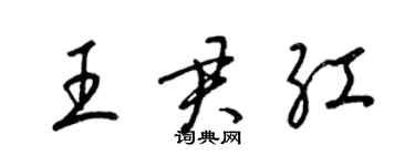 梁錦英王君紅草書個性簽名怎么寫