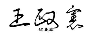 曾慶福王政憲草書個性簽名怎么寫