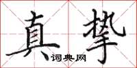 田英章真摯楷書怎么寫