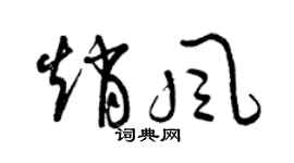 曾慶福趙風草書個性簽名怎么寫