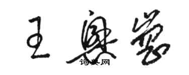 駱恆光王興崗草書個性簽名怎么寫