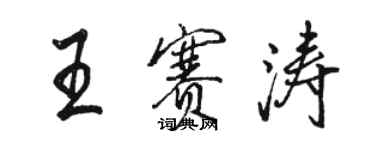 駱恆光王賽濤行書個性簽名怎么寫