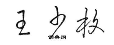 駱恆光王少枚草書個性簽名怎么寫