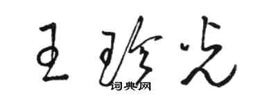 駱恆光王珍光草書個性簽名怎么寫