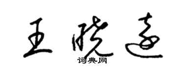 梁錦英王曉遠草書個性簽名怎么寫