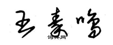 朱錫榮王秦鳴草書個性簽名怎么寫