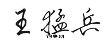 駱恆光王猛兵行書個性簽名怎么寫