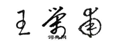 駱恆光王榮甫草書個性簽名怎么寫