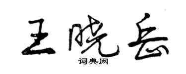 曾慶福王曉岳行書個性簽名怎么寫