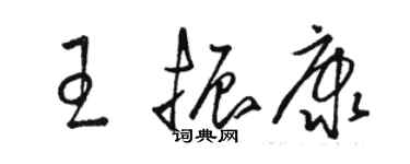 駱恆光王振康草書個性簽名怎么寫