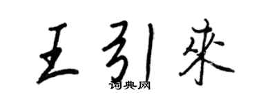 王正良王引來行書個性簽名怎么寫