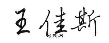 駱恆光王佳斯行書個性簽名怎么寫