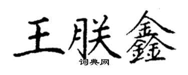 丁謙王朕鑫楷書個性簽名怎么寫