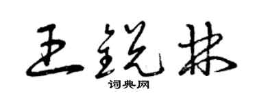 曾慶福王銳林草書個性簽名怎么寫