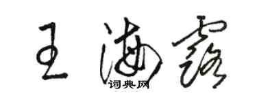 駱恆光王海露草書個性簽名怎么寫