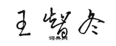 駱恆光王智冬草書個性簽名怎么寫