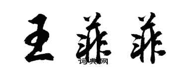 胡問遂王菲菲行書個性簽名怎么寫