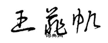 曾慶福王菲帆草書個性簽名怎么寫