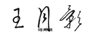 駱恆光王月影草書個性簽名怎么寫