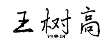 曾慶福王樹高行書個性簽名怎么寫