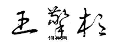 曾慶福王擎杉草書個性簽名怎么寫