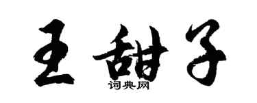 胡問遂王甜子行書個性簽名怎么寫