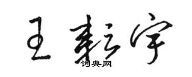 駱恆光王耘宇草書個性簽名怎么寫