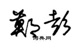 朱錫榮鄭彭草書個性簽名怎么寫