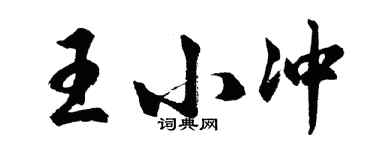 胡問遂王小沖行書個性簽名怎么寫
