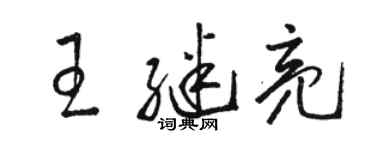 駱恆光王繼亮草書個性簽名怎么寫