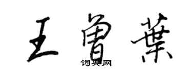 王正良王曾葉行書個性簽名怎么寫