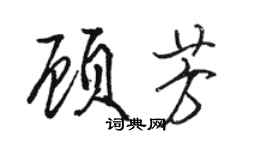駱恆光顧芳行書個性簽名怎么寫
