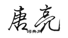 駱恆光唐亮行書個性簽名怎么寫