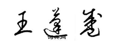 梁錦英王蓬盛草書個性簽名怎么寫