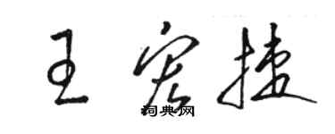 駱恆光王宏捷草書個性簽名怎么寫