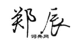 駱恆光鄭辰行書個性簽名怎么寫
